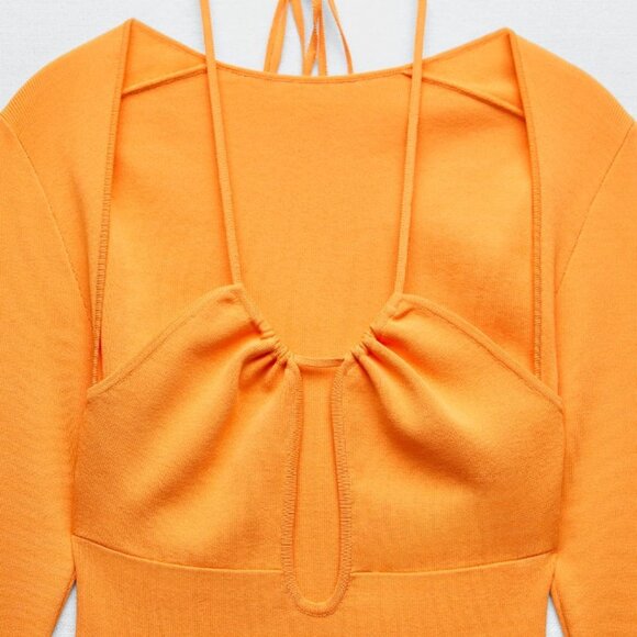 ZARA CUT OUT KNIT BODYSUIT Size Small - Picture 3 of 8